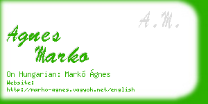 agnes marko business card